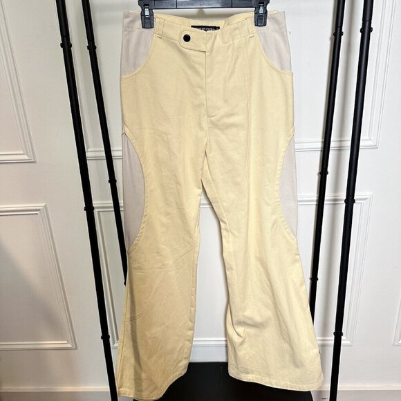 NEW Head Of State SS21 'Contrast Panel Flare Cut' Denim Size 31 - Picture 2 of 6